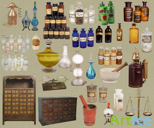 PSD Clipart - Apothecary Set