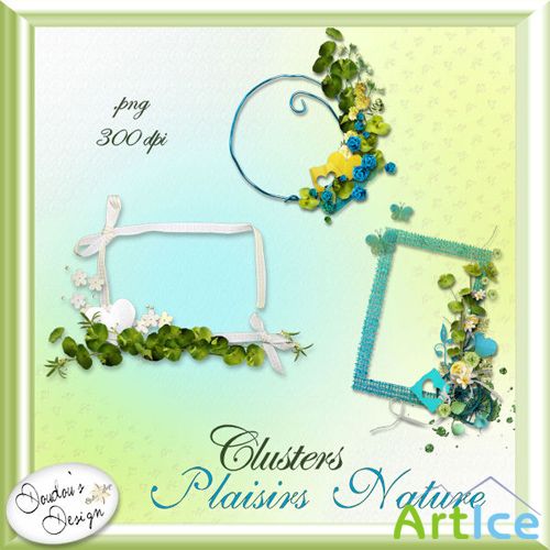 Scrap-kit - Clusters - Plaisirs Nature