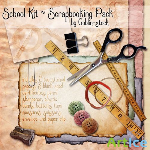 Scrap-kit - School Pack by Goblin-stock