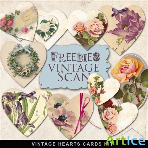 Scrap-kit - Vintage Hearts Cards