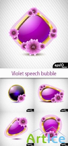 Violet speech bubble