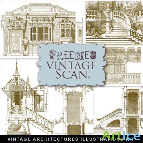 Scrap-kit - Vintage Architecture Illustrations