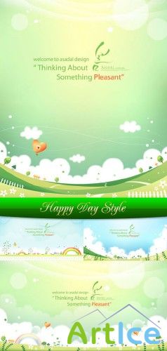 Happy day style - vector |  , 