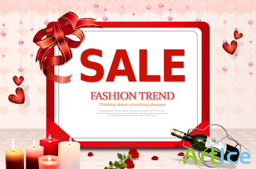 PSD material warm holiday sales poster