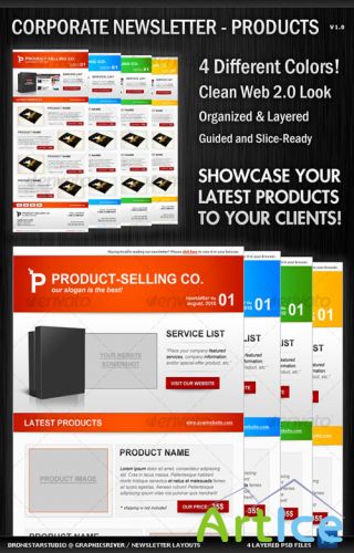 Corporate Newsletter Layout  Product Showcase - GraphicRiver