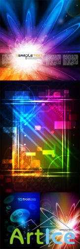 Neon Backgrounds Vector