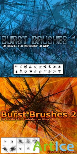 Burst Brushes Pack for Photoshop or Gimp