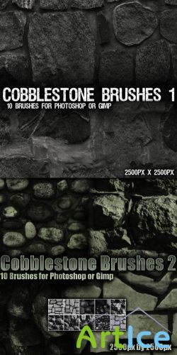 Cobblestone Brushes Pack for Photoshop or Gimp