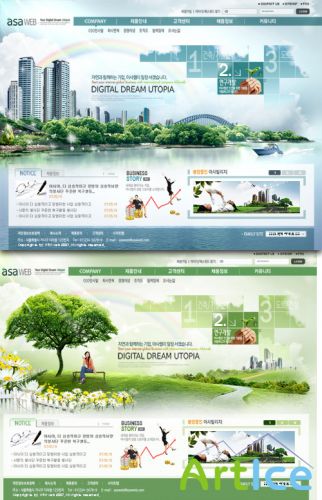 Korean Business Web Templates - the ideal digital world