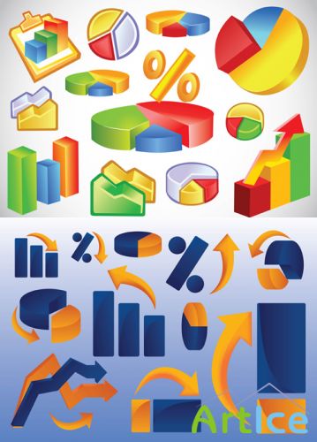 Vector Business Diagram Graph