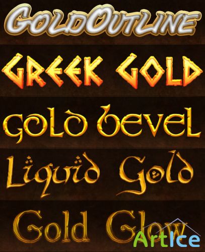 Greek Gold Photoshop Styles