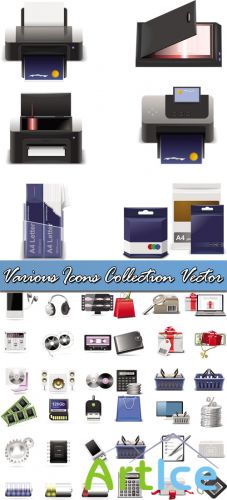 Various Icons Collection Vector