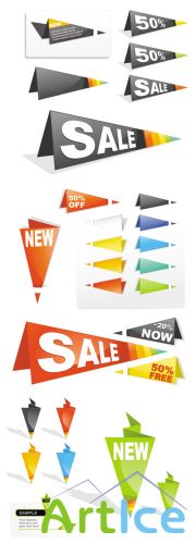 Sale Tag Origami Vector