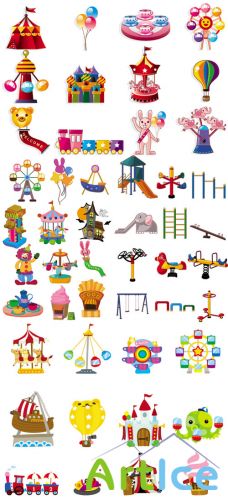 Childrens Carousel Vector