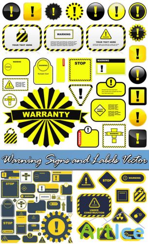 Warning Signs and Labels Vector