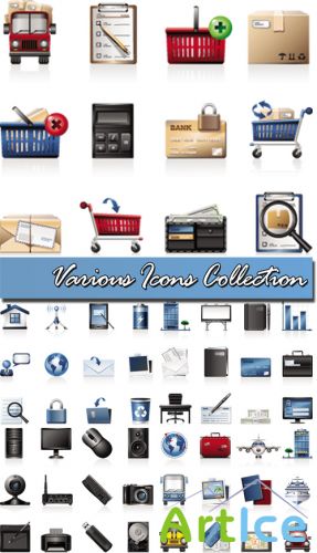 Various Icons Collection Vector