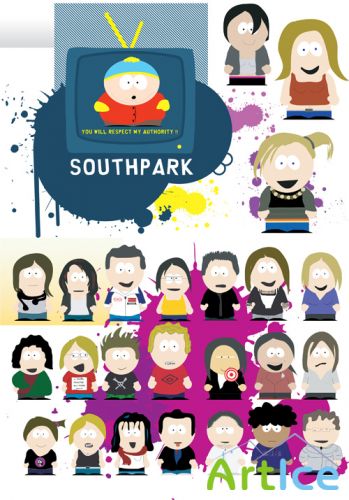 Vector South Park Cartoons