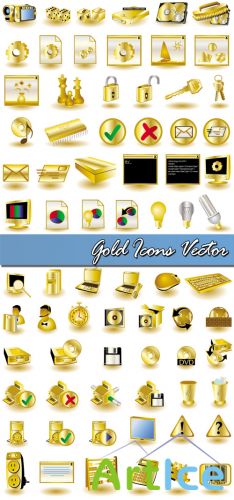 Gold Icons Vector