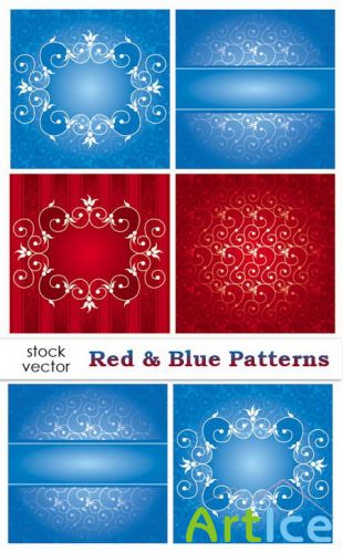 Vectors - Red & Blue Patterns