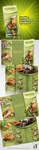 Healthy Food Menu Brochure Trifold