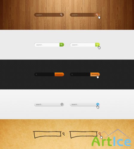 Search boxes PSD