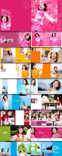 Children Photo Templates - Little princess summer