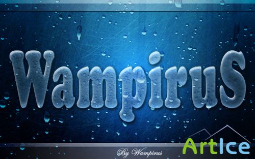 Wet and icy text effect