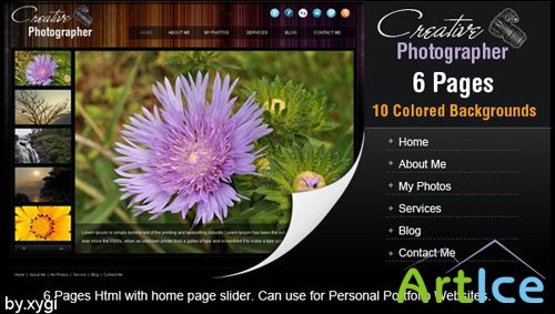 MojoThemes - Creative Photographer  HTML Template - RIP