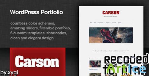 ThemeForest - Carson - Elegant Portfolio Theme RECODED TO HTML - FULL RIP