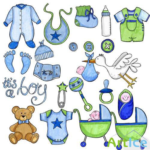 PSD Clipart - Little boy