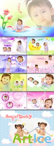 Children Photo Templates - To love life, childhood, family charm