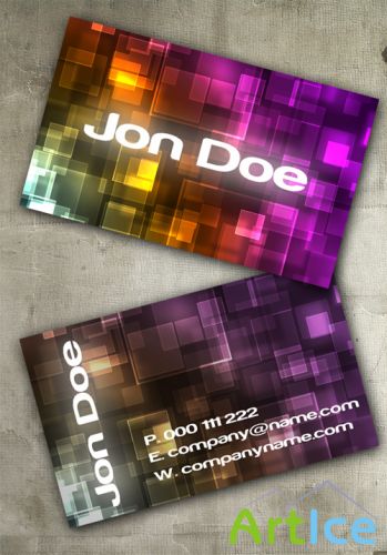 Bokeh Business Card PSD Template