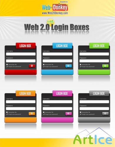 Web 2.0 Login Boxes (Login Forms)