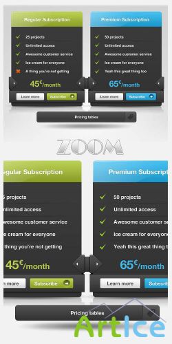 PSD Template - Pricing Tables #2