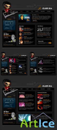 DJ Web site - PSD Template