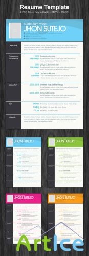 Resume PSD Template