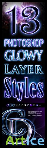 Free Glowy Photoshop Styles