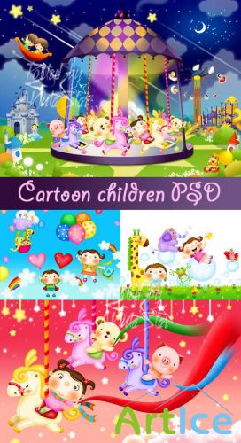 PSD Template - Cartoon children