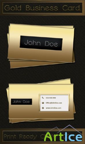 Gold Business Card , Free PSD