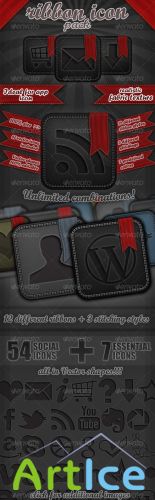 GraphicRiver - Ribbon Icon Set