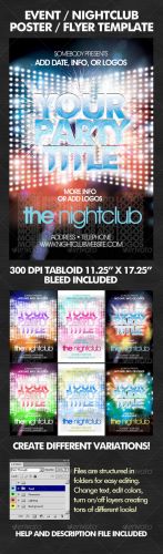 GraphicRiver - Flashy Nightclub / Event Poster-Flyer