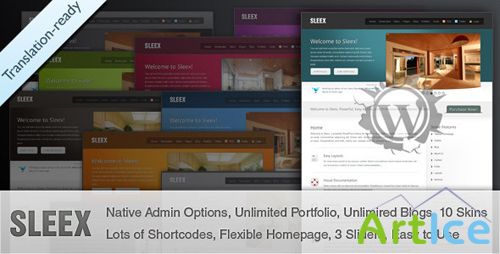 Sleex 1.3 - ThemeForest WordPress Theme For Business and Portfolio - 10 Skins