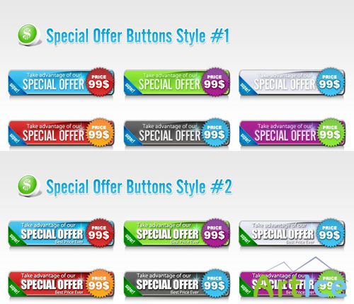 Special Offer Buttons Web 2.0 Style