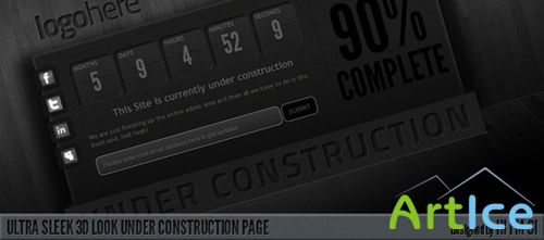 ThemeForest - Ultra Sleek 3D Look Under Construction Page