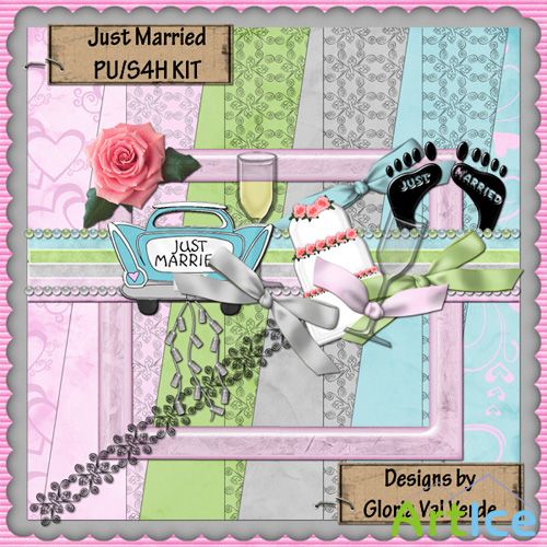 Scrap-set - JUST MARRIED