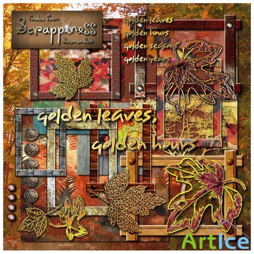 Scrap-set - Golden Leaves, Golden Hours