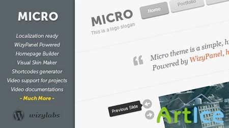 wizylabs - Micro - Highly Customizable WordPress Theme v1.0.1