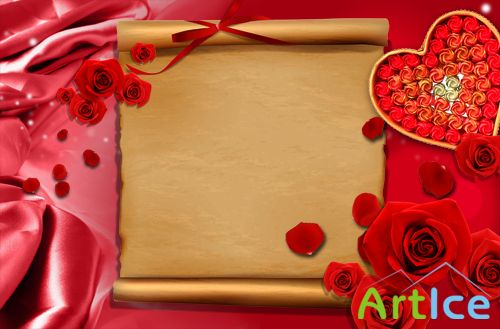 Romantic psd template - Letter