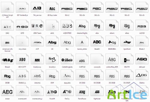 141 Fonts From Popular Films, Brands and Games