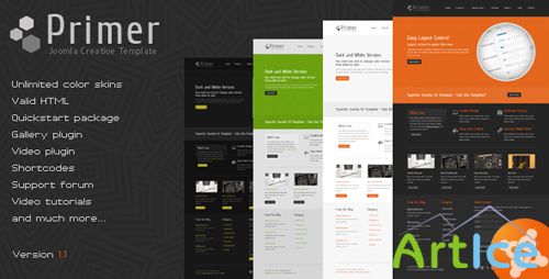 Themeforest Primer v1.1  Creative Joomla Template